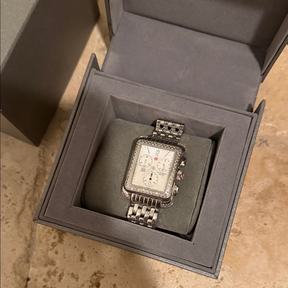 Michele Silver Women's Watch with White Dial